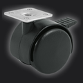 RODAJA TIPO YOYO DE 50 MM CON PLACA, CON FRENO, FIERO  44389 *