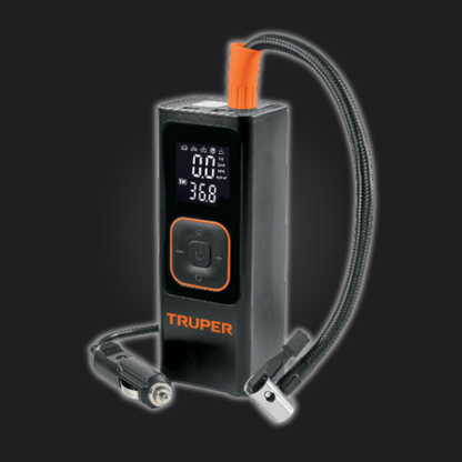 INFLADOR DE AIRE INALÁMBRICO PORTÁTIL 150 PSI, TRUPER 104020 *