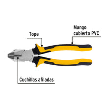 Cargar imagen en el visor de la galería, PINZA P/ELECTRICISTA 8&quot; USO RUDO, COMFORT GRIP, PRETUL 27154 P

