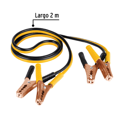 CABLES PASA CORRIENTE 2M, 125A, A 10AWG, PRETUL 22807 *