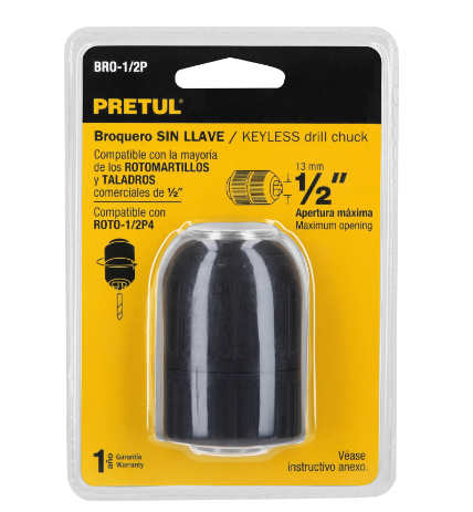 BROQUERO SIN LLAVE, 1/2'', PRETUL 24022 N