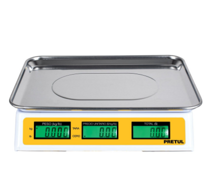BÀSCULA ELECTRÒNICA MULTIFUNCIONES CAPACIDAD 30KG, PRETUL 27119 *