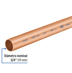 TUBO DE 3 M DE COBRE DE 3/4'' TIPO ''L'', FOSET