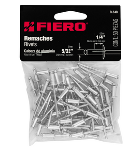 BOLSA CON 50 REMACHES 5/32'' X 1/4'' DE ALUMINIO, ALA 5/16'' 44525 *