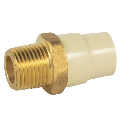 ADAPTADOR MACHO DE CPVC 1/2'' CON INSERTO METÁLICO, FOSET 45104 *