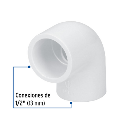 CODO 90° DE PVC DE 1/2'', FOSET 45411 *