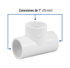 TEE SENCILLA DE PVC 1'', FOSET 45422 N