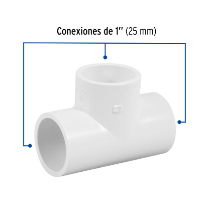 TEE SENCILLA DE PVC 1'', FOSET 45422 N