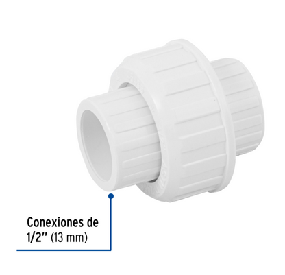 TUERCA UNIÓN LISA DE PVC 1/2'', FOSET 45435 N