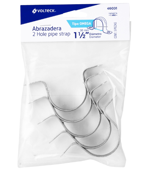 BOLSA CON 5 ABRAZADERAS 1-1/2'' TIPO OMEGA 46031 *