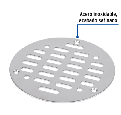 REJILLA DE ACERO INOXIDABLE 5', CIERRE CON TORNILLOS, FOSET 46047 *