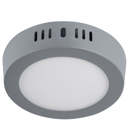 LUMINARIO LED TIPO PLAFÓN 6W, REDONDO, LUZ DE DÍA, GRIS 47346 N