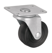 Cargar imagen en el visor de la galería, RODAJA HULE 2&#39;&#39;, PLACA GIRATORIA CON BUJE, CARGA 25KG 48604 *
