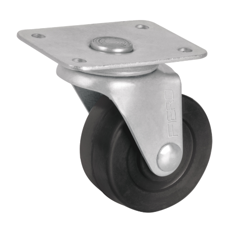 RODAJA HULE 2'', PLACA GIRATORIA CON BUJE, CARGA 25KG 48604 *