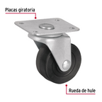 RODAJA HULE 2'', PLACA GIRATORIA CON BUJE, CARGA 25KG 48604 *