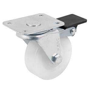 RODAJA DE POLIETILENO 2-1/2'' PLACA GIRATORIA, CON FRENO 48634 P