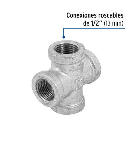 CRUZ DE ACERO GALVANIZADO 1/2'', FOSET 48743 *