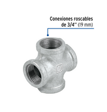 Cargar imagen en el visor de la galería, CRUZ DE ACERO GALVANIZADO 3/4&#39;&#39;, FOSET 48744 N
