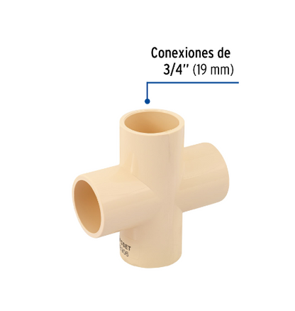 CRUZ DE CPVC 3/4''. FOSET 48906 N