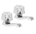 JUEGO DE 2 LLAVES INDIVIDUALES PARA LAVABO, MANERALES METÀLICOS 49234 N