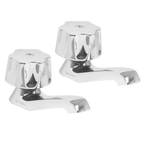 JUEGO DE 2 LLAVES INDIVIDUALES PARA LAVABO, MANERALES METÀLICOS 49234 N