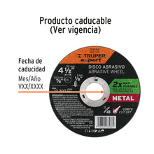 Cargar imagen en el visor de la galería, DISCO PARA CORTE DE METAL 4-1/2&#39;&#39; TIPO 41, TRUPER EXPERT 101454 *
