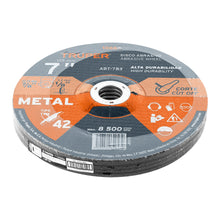 Cargar imagen en el visor de la galería, DISCO TIPO 42 DE 7&quot; X 3.2 MM PARA CORTE DE METAL, TRUPER 10666	P
