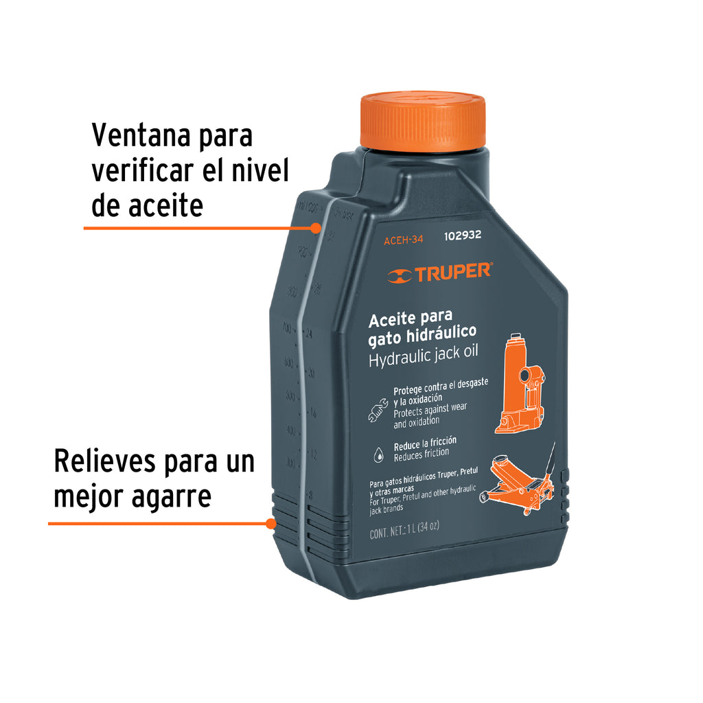 ACEITE HIDRÁULICO PARA GATOS, 1 LITRO 102932 *L