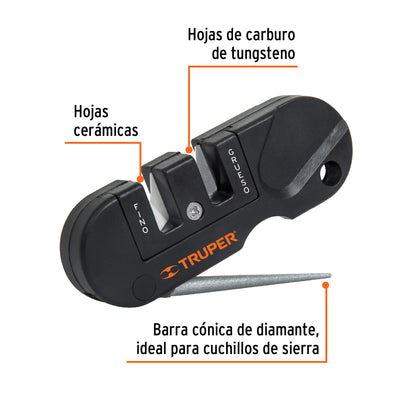 AFILADOR DE CUCHILLOS, DE BOLSILLO, TRUPER 14016 *