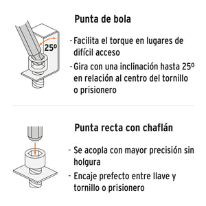 JUEGO DE 13 LLAVES ALLEN LARGAS STD PUNTA BOLA CON ORGANIZADOR 13645 P