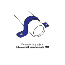 Cargar imagen en el visor de la galería, BOLSA C/5 ABRAZADERAS TIPO OMEGA 1-1/4" P/TUBO PARED DELGADA 46030 *
