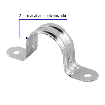 BOLSA C/5 ABRAZADERAS TIPO OMEGA 1-1/4" P/TUBO PARED DELGADA 46030 *