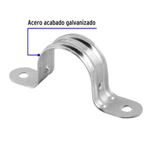Cargar imagen en el visor de la galería, BOLSA C/5 ABRAZADERAS TIPO OMEGA 1-1/4" P/TUBO PARED DELGADA 46030 *

