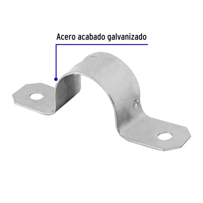 BOLSA CON 10 ABRAZADERAS TIPO OMEGA 3/4'', VOLTECK 46924 *