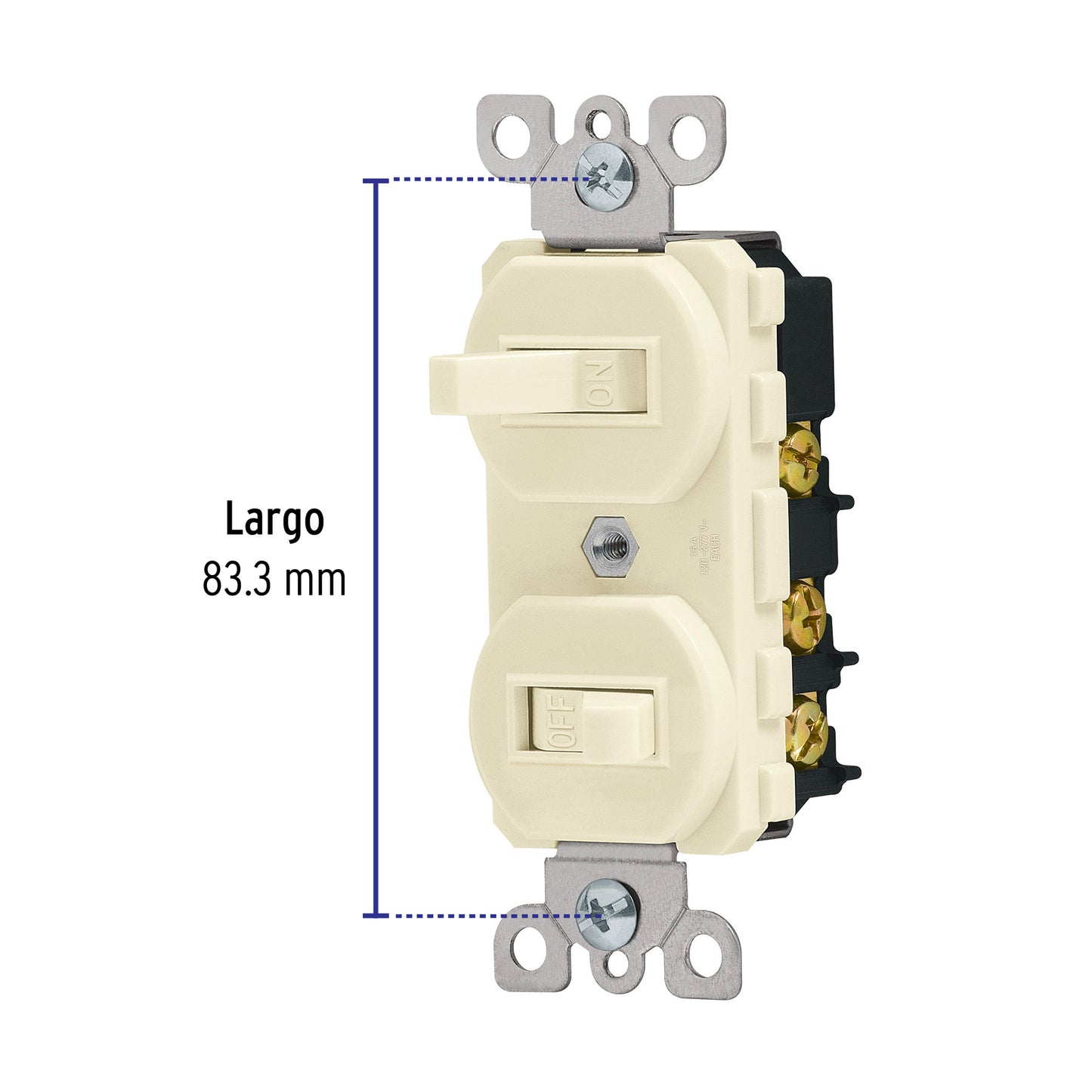 INTERRUPTOR DÚPLEX, STANDARD, MARFIL 46002 P