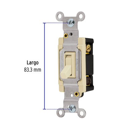 INTERRUPTOR VERT PALANCA,STANDARD,MARFIL 46003 P