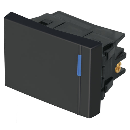 INTERRUPTOR SENCILLO 1.5 MÓDULOS, LÍNEA ESPAÑOLA, COLOR NEGRO 47986