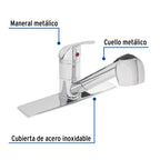 MONOMANDO FREGADERO CROMO, CUELLO EXTRAÌBLE, AQUA 49685 P