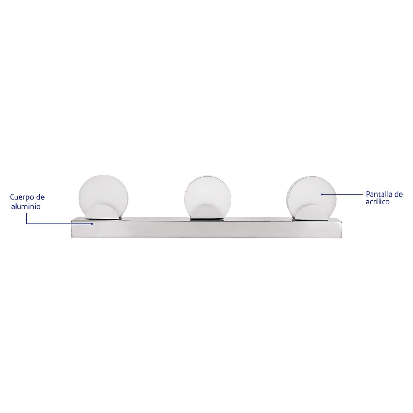 ARBOTANTE DECORATIVO DE LED 10 W CON 3 SPOTS PARA BAÑO 46346 N