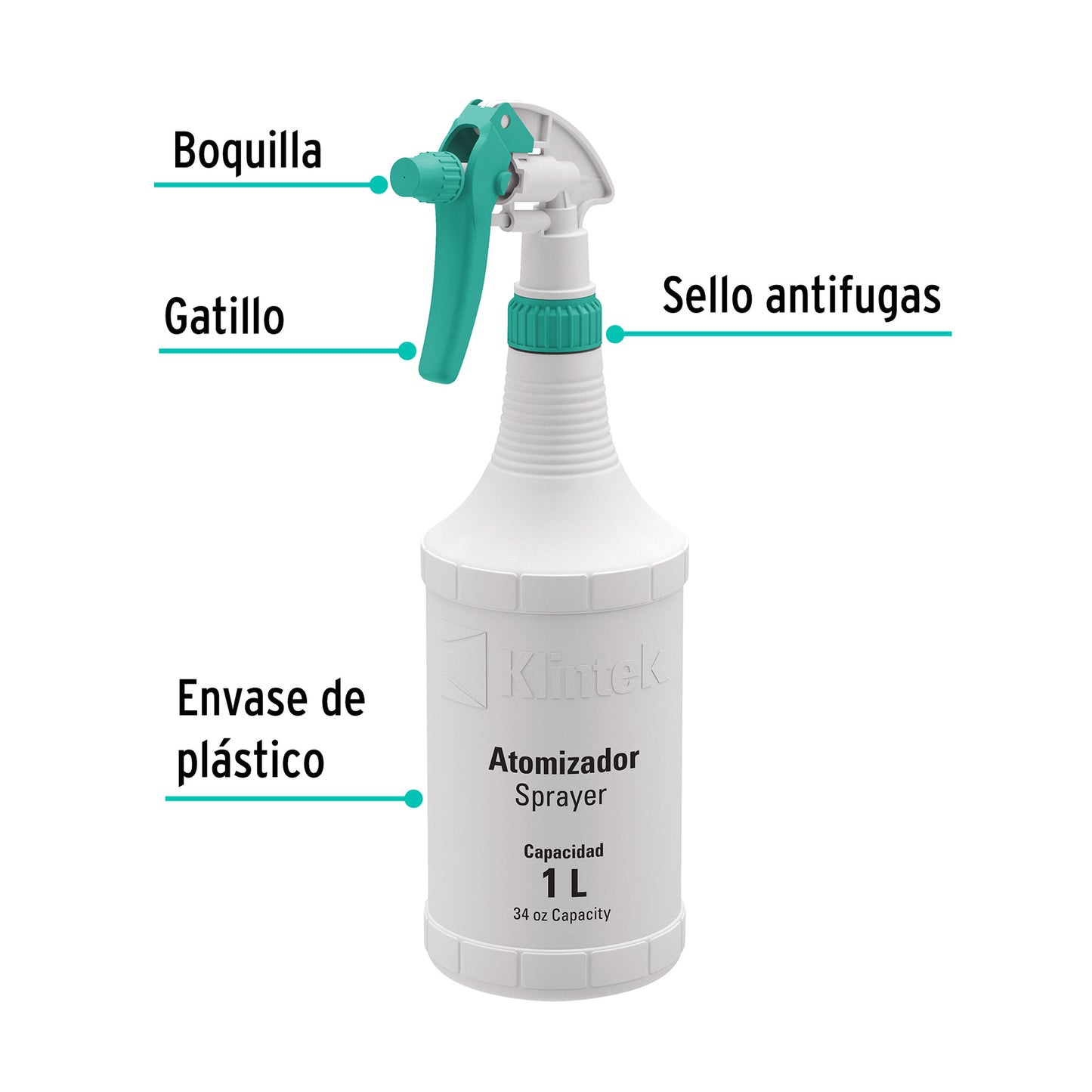 ATOMIZADOR DE 1 LITRO, KLINTEK	55938 *