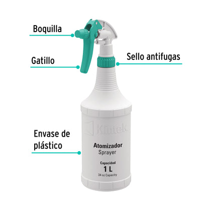 ATOMIZADOR DE 1 LITRO, KLINTEK	55938 *