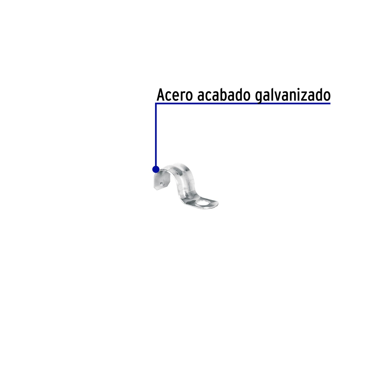 BOLSA CON 10 ABRAZADERA 1/2'' TIPO UÑA, VOLTECK 46920 P