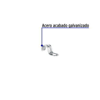 BOLSA CON 10 ABRAZADERA 1/2'' TIPO UÑA, VOLTECK 46920 P