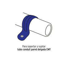 Cargar imagen en el visor de la galería, BOLSA C/10 ABRAZADERAS TIPO UÑA 3/8" P/TUBO PARED DELGADA 46927 *
