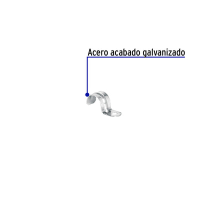 BOLSA C/10 ABRAZADERAS TIPO UÑA 3/8" P/TUBO PARED DELGADA 46927 *