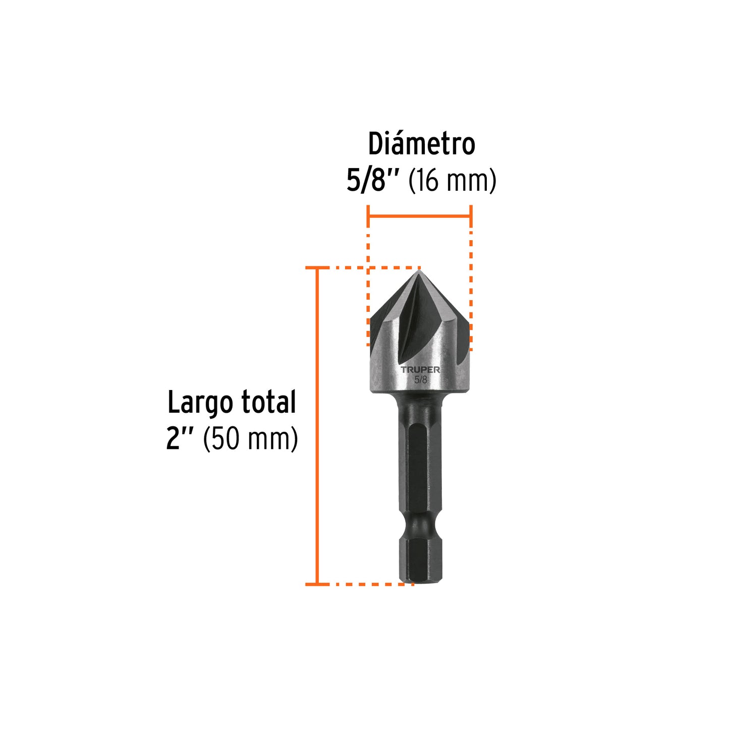 AVELLANADOR HSS CAMBIO RÁPIDO 5/8", TRUPER 102381 P