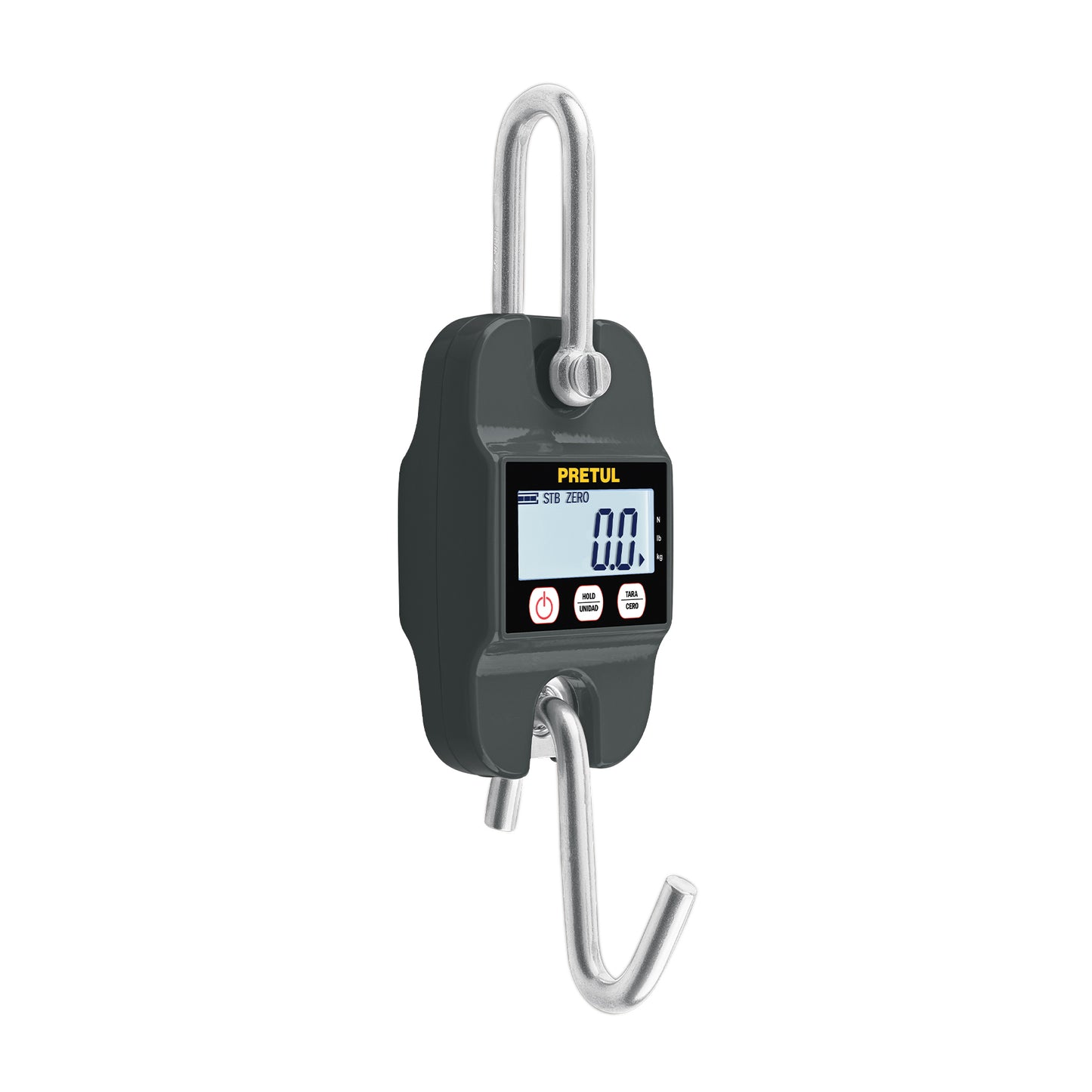 BÁSCULA ELECTRÓNICA COLGANTE 300 KG, DE PILAS, PRETUL 29918 *