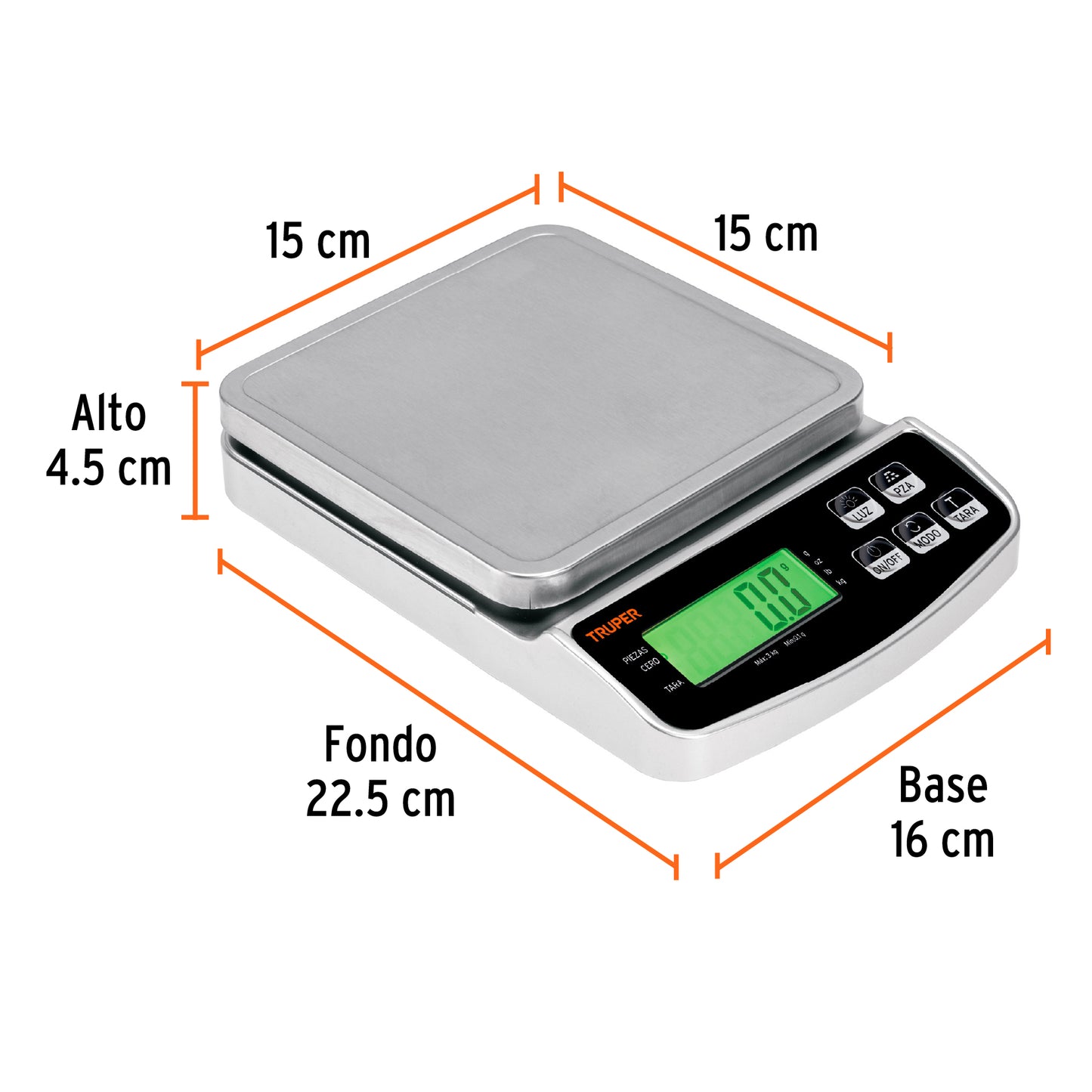 BÁSCULA ELECTRÓNICA DE PRECISIÓN, 3 KG 102317 *