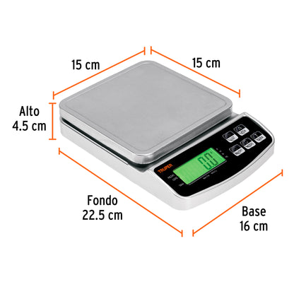 BÁSCULA ELECTRÓNICA DE PRECISIÓN, 3 KG 102317 *