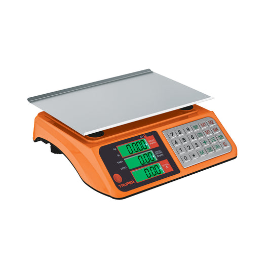 BÀSCULA ELECTRÒNICA MULTIFUNCIONES 40KG USB, TRUPER 103131 *